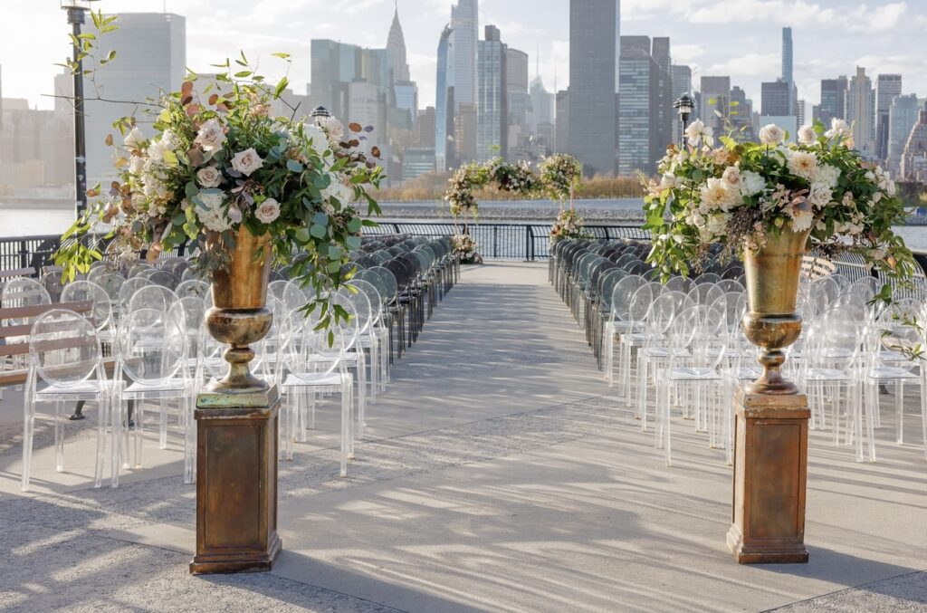 New York wedding, Sound River Studios, elegant, luxury wedding, industrial wedding, garden wedding